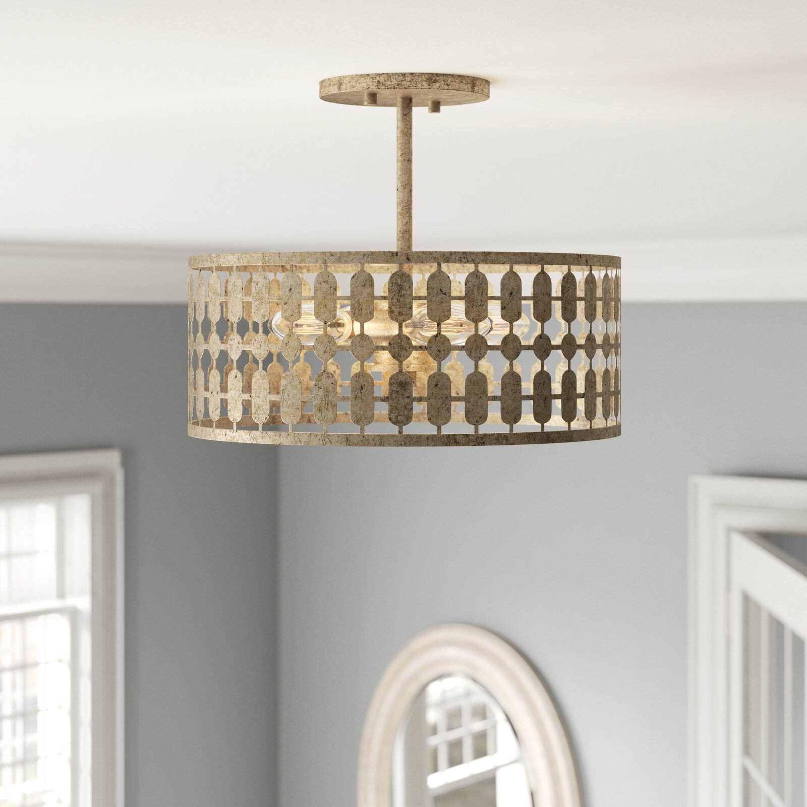Willa Arlo Interiors Mabe Semi Flush Mount & Reviews Willa Arlo Interiors Mabe Semi Flush Mount & Reviews